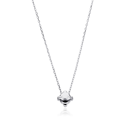 Gargantilla Oro Blanco 18k y circonita 5mm "Foury"