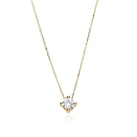 Gargantilla Oro 18k y circonita 5mm "Four"