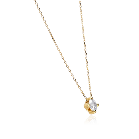 Gargantilla Oro 18k y circonita 5mm "Four"