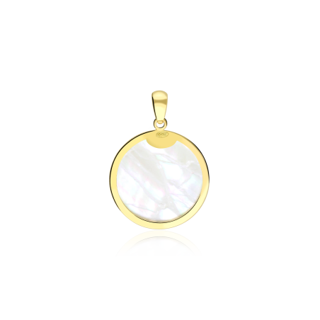 Medalla Oro 18k y nácar 16mm "Calpe"