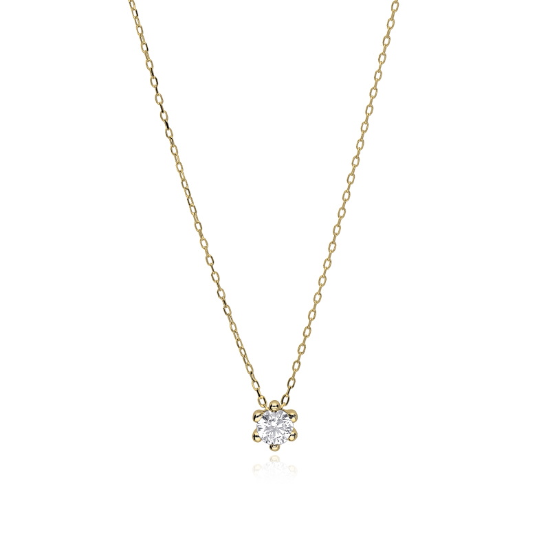 Gargantilla Oro 18k y circonita 5mm "Sixty"