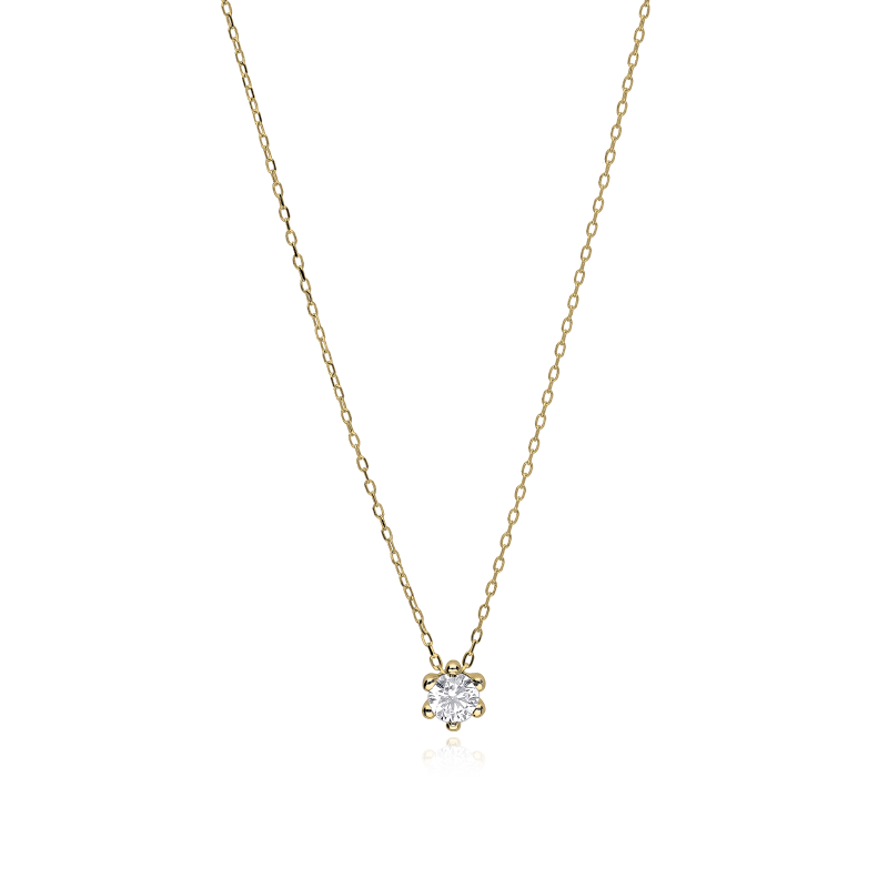 Gargantilla Oro 18k y circonita 4mm "Sixty"