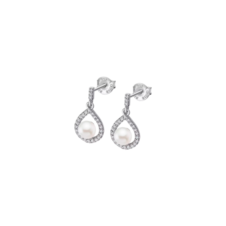 Pendientes Lotus Silver Mujer Plata Y Perlas Acabado Brillante LP3198-4/1