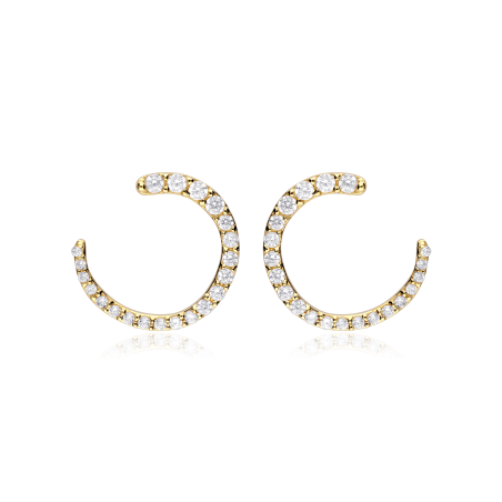 Pendientes Oro 18k y circonitas "Aslass"