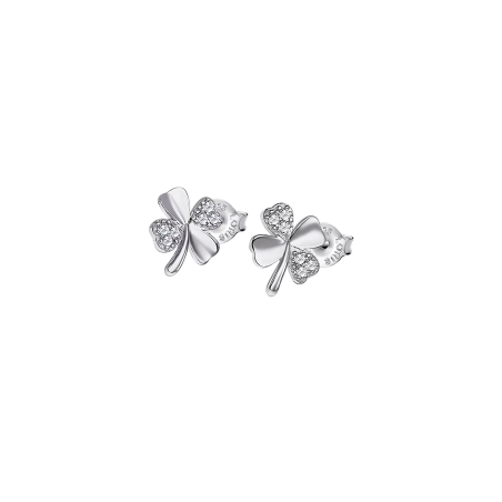 Pendientes Lotus Silver Trébol y Circonitas LP3108-4/1