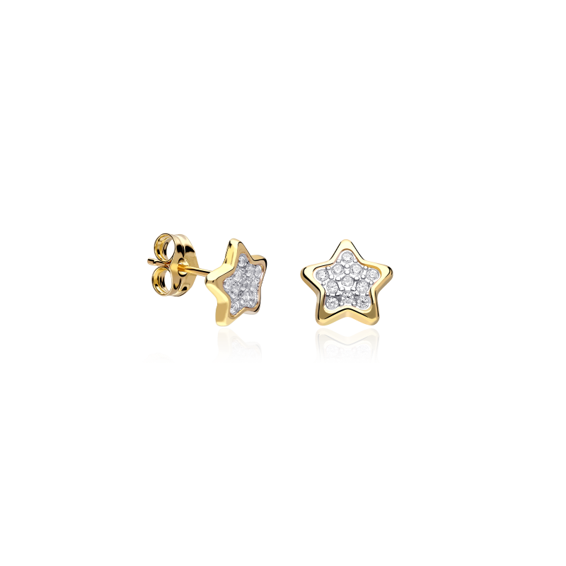 Pendientes Oro 18k y circonitas "Larisa"