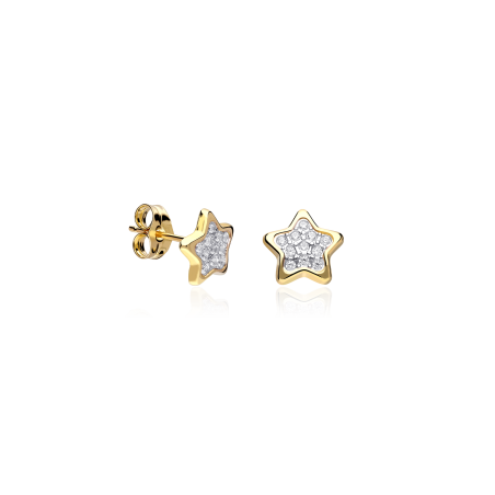 Pendientes Oro 18k y circonitas "Larisa"