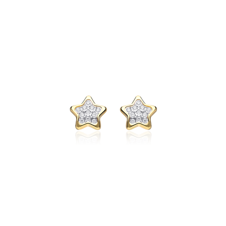 Pendientes Oro 18k y circonitas "Larisa"