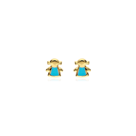 Pendientes "Blue Girl" Oro 18k