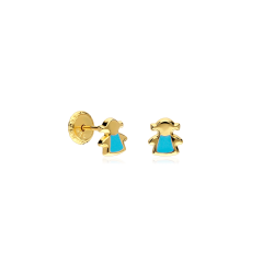 Pendientes "Blue Girl" Oro 18k