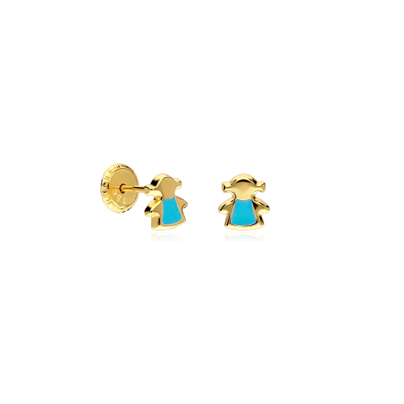Pendientes "Blue Girl" Oro 18k