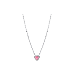 Collar Pandora Corazón Rosa Elevado 398425C02-45