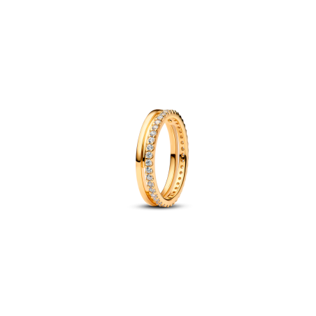 Anillo Pandora Doble Banda Dorado 163799C01