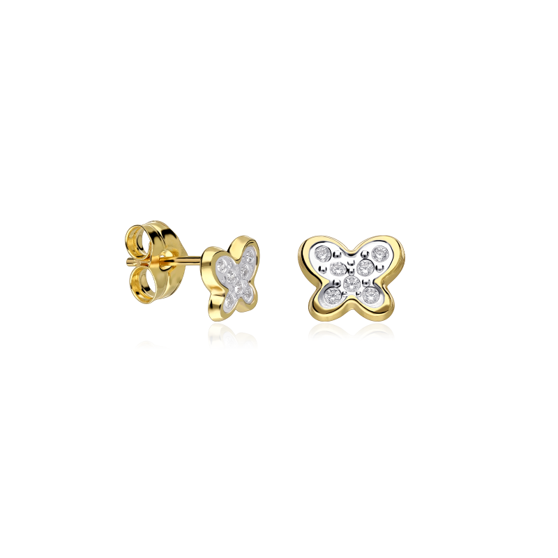 Pendientes "Mariposas" oro 18k