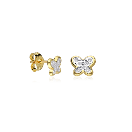 Pendientes "Mariposas" oro 18k