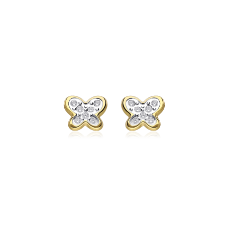 Pendientes "Mariposas" oro 18k