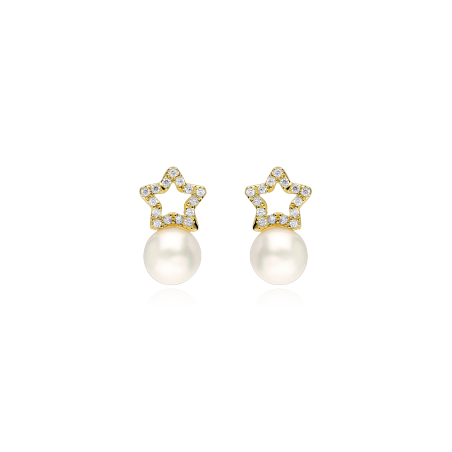 PENDIENTES "ANGELS" ORO 18K Y PERLAS CULTIVADAS