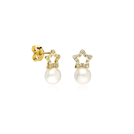PENDIENTES "ANGELS" ORO 18K Y PERLAS CULTIVADAS