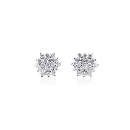 Pendientes Oro 18k y circonitas "Rossetti"