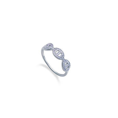 Anillo Viceroy Plata Baño Rodio y Circonitas 9159A01