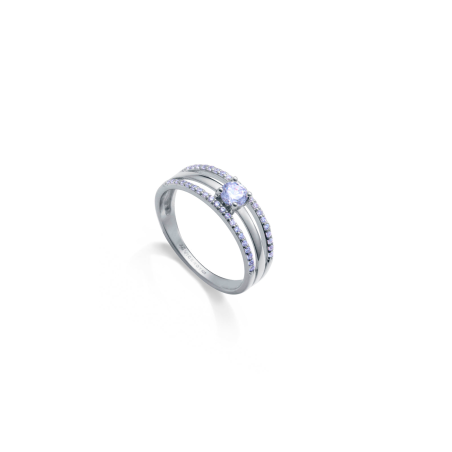 Anillo Viceroy Plata Baño Rodio y Circonitas  9152A01