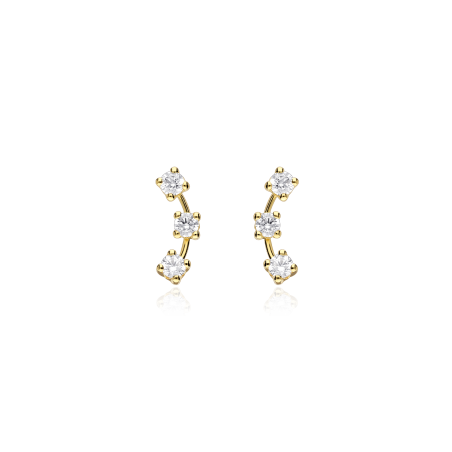 Pendientes oro 18k y circonitas "Chiara"