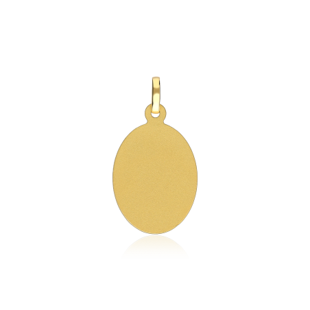 Medalla oro Virgen niña ovalada