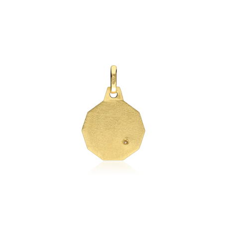 Medalla Virgen Niña Oro 18k y Diamante "Midar"