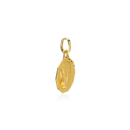 Medalla Virgen Niña Oro 18k y Diamante "Midar"