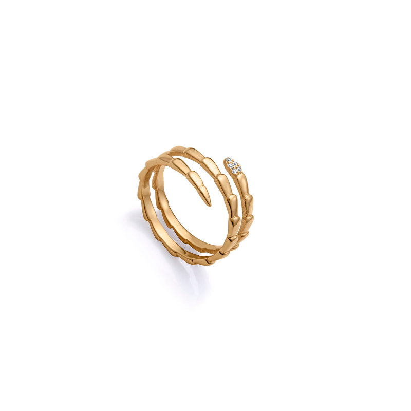 Anillo Viceroy Plata Baño Oro Serpiente 13244A01
