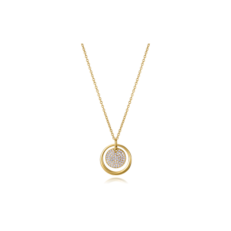 Collar Viceroy Plata Baño Oro Circonitas Circular 9149C100-30