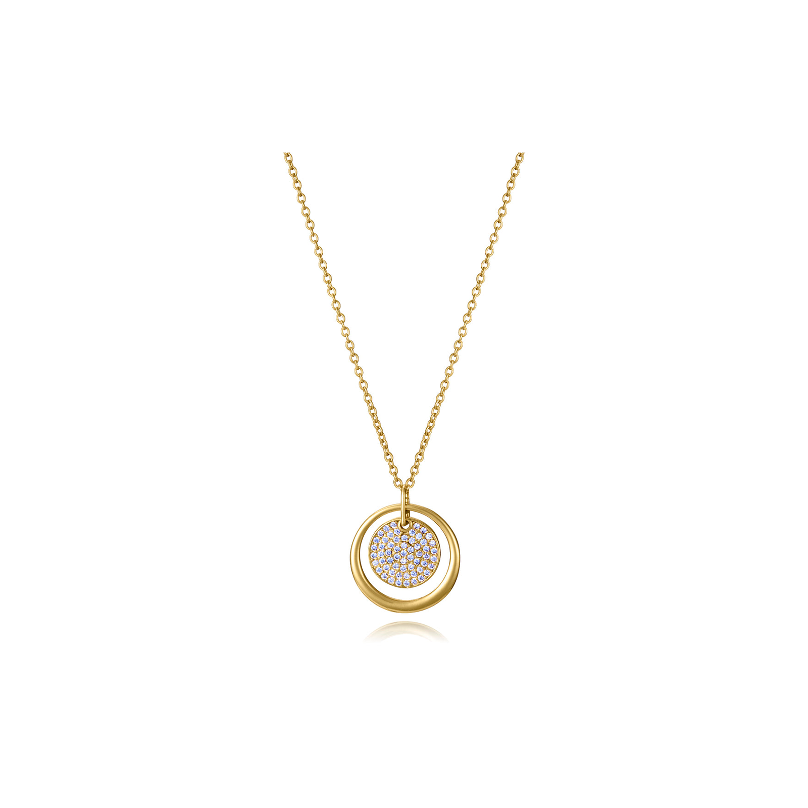 Pandora Collar Corazón Rosa Con Circonitas Baño En Oro Rosa | Meses sin