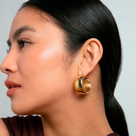 Pendientes Viceroy Acero Dorado Aro Abierto 14291E01012