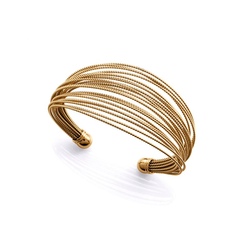 Pulsera Viceroy Acero Dorado Cable Múltiple 14283P01012