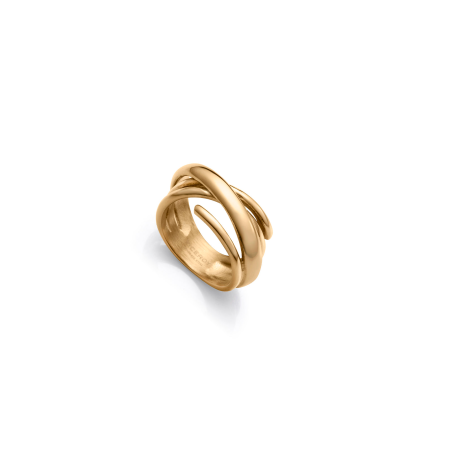 Anillo Viceroy Acero Dorado Cruzado 14295A01
