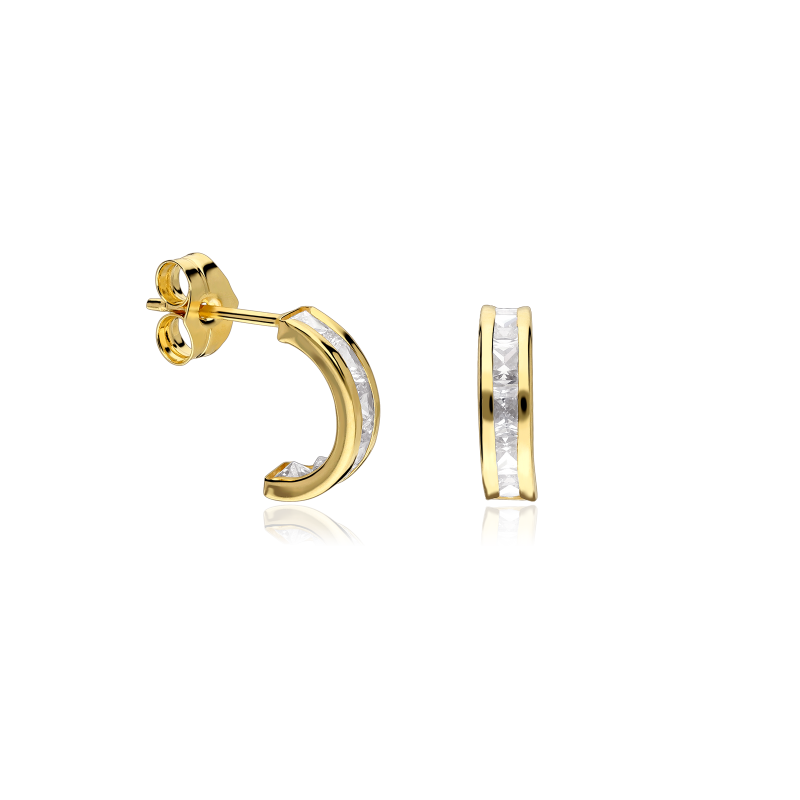 Pendientes Oro 18k y circonitas "Shanté"