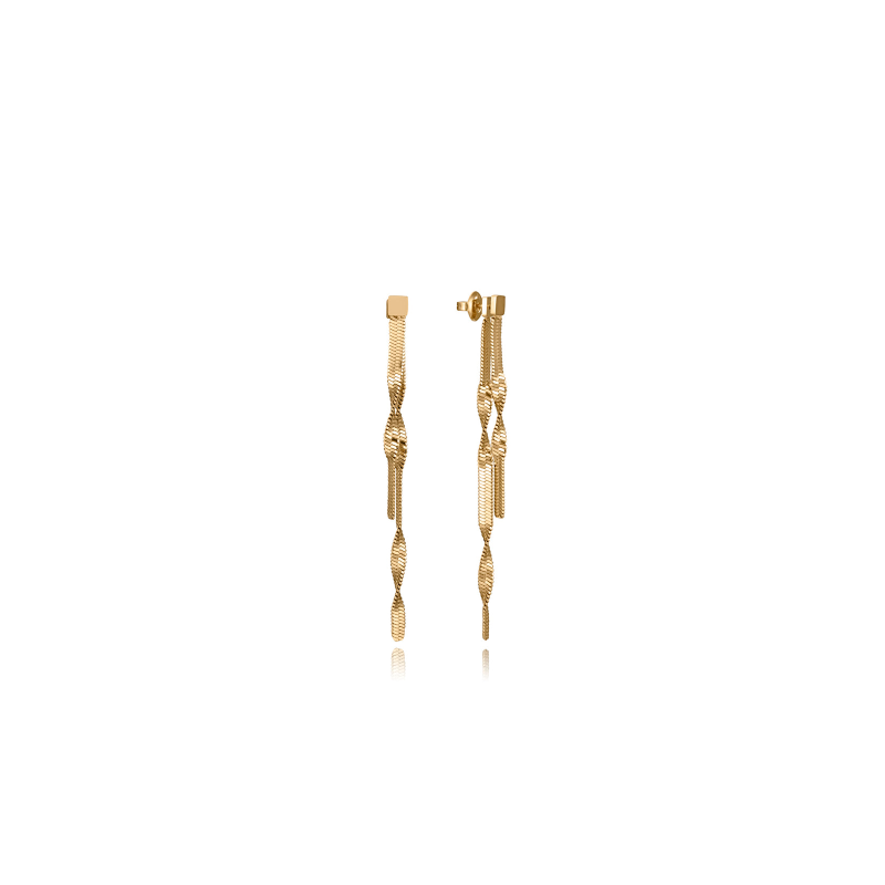 Pendientes Viceroy Acero Dorado Cadena Serpiente 14290E01012