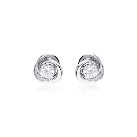 PENDIENTES "NODI" ORO BLANCO 18K