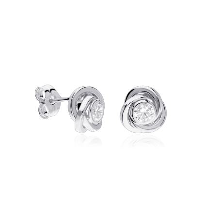 PENDIENTES "NODI" ORO BLANCO 18K