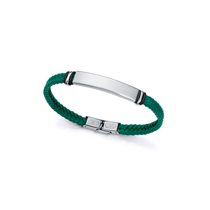 Pulsera Viceroy Acero Y Piel Verde 15180P01016