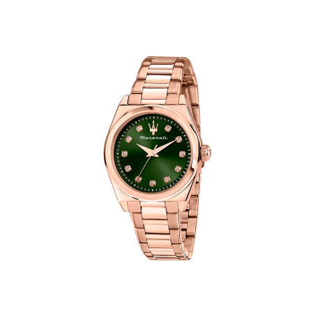 Reloj Maserati Velocitá Acero Rosa Esfera Verde R8853152501