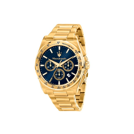 Reloj Maserati Acero Dorado Esfera Azul R8873652002