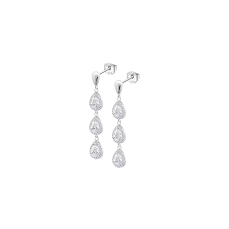 Pendientes Lotus Silver Circonitas Acabado Brillante LP3794-4/1