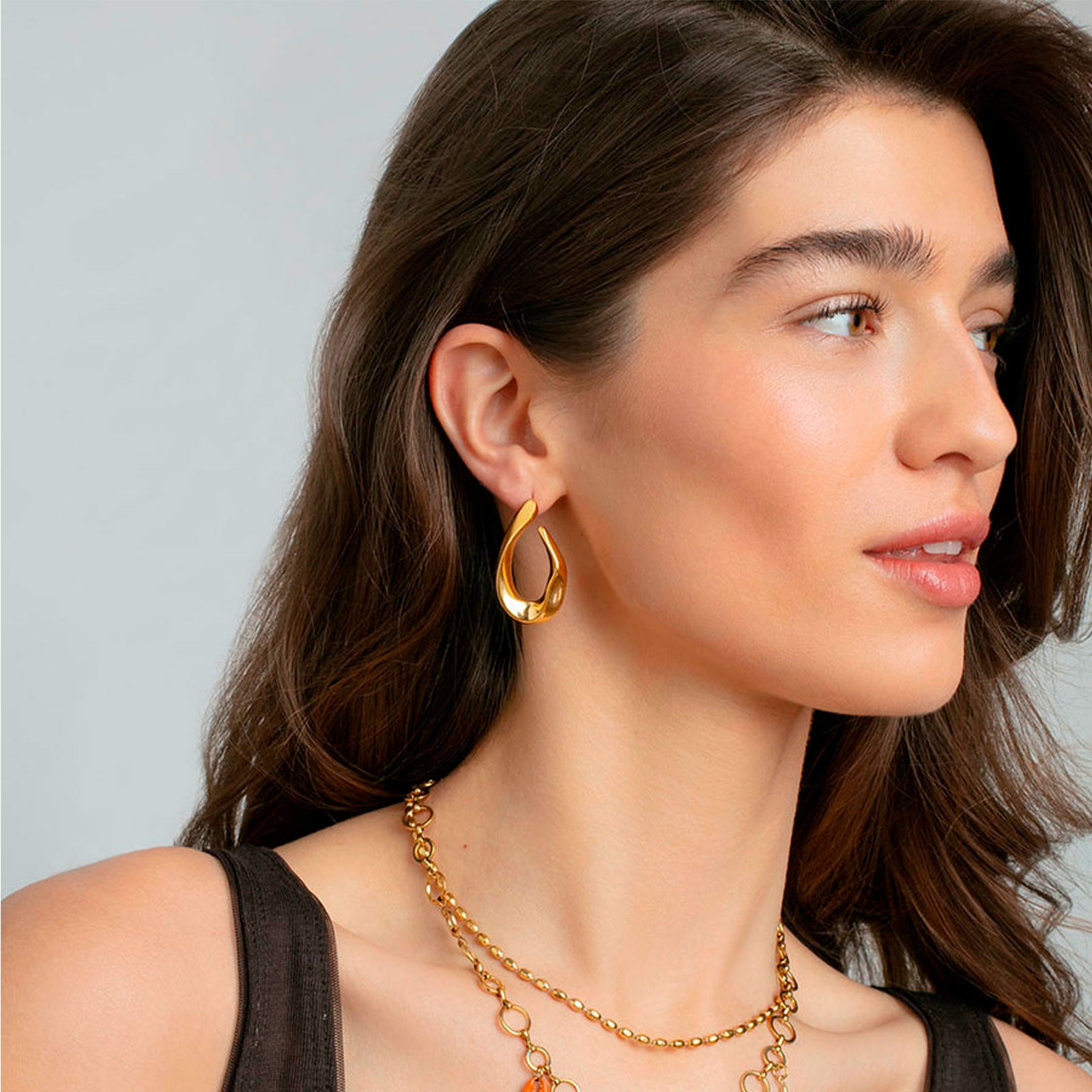 Pendientes Viceroy Acero Dorado Gota 75400E01012 Joyerías Sánchez