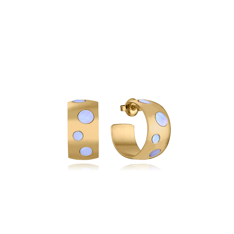 Pendientes Viceroy Acero Dorado Aro Y Círculos 14272E01012