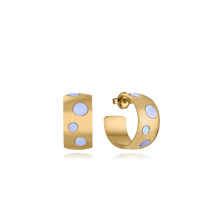Pendientes Viceroy Acero Dorado Aro Y Círculos 14272E01012