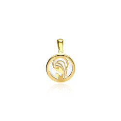 Medalla Oro 18k y nácar 12mm "Altea"