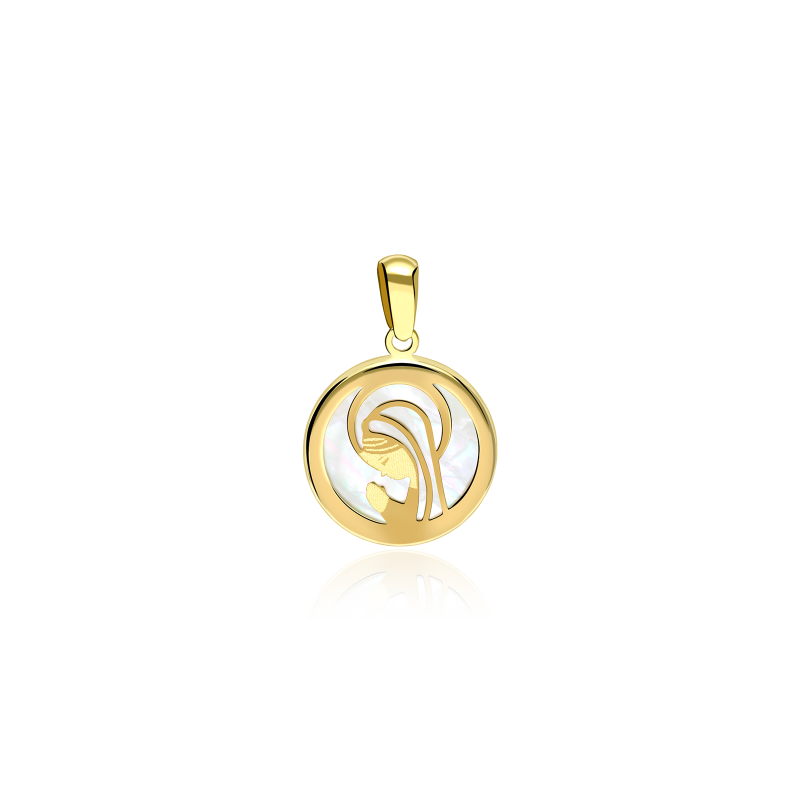Medalla Oro 18k y nácar 12mm "Altea"