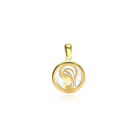 Medalla Oro 18k y nácar 12mm "Altea"