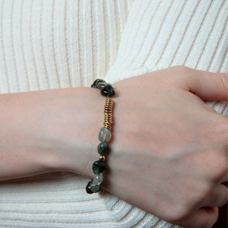 Pulsera Viceroy Acero Dorado Piedras Naturales 15156P09016